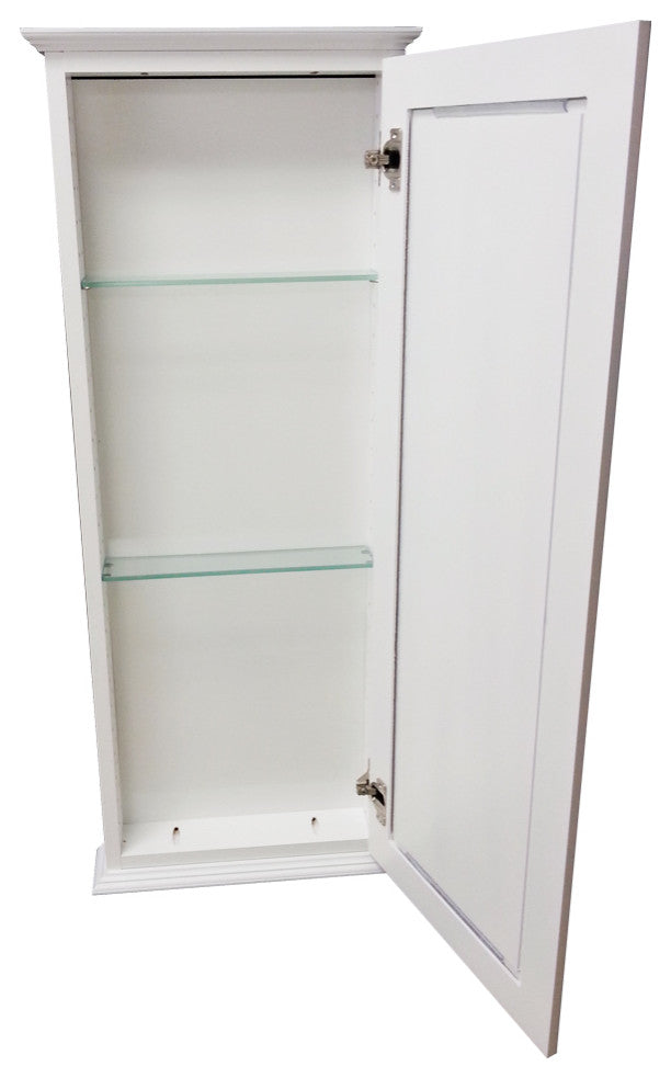 Angela On the Wall   Cabinet 49.5h x 15.5w x 4.25d, White Enamel