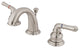 Kingston Brass Widespread Bathroom Faucet With Retail Pop-Up, Brushed Nickel