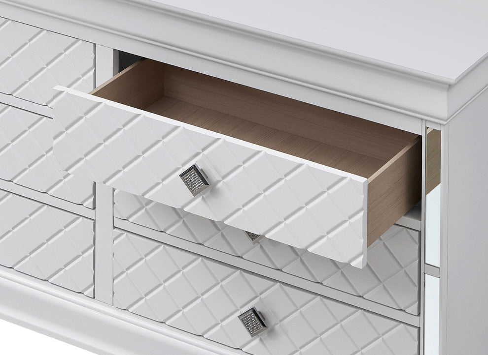 Verona 6-Drawer Dresser, White