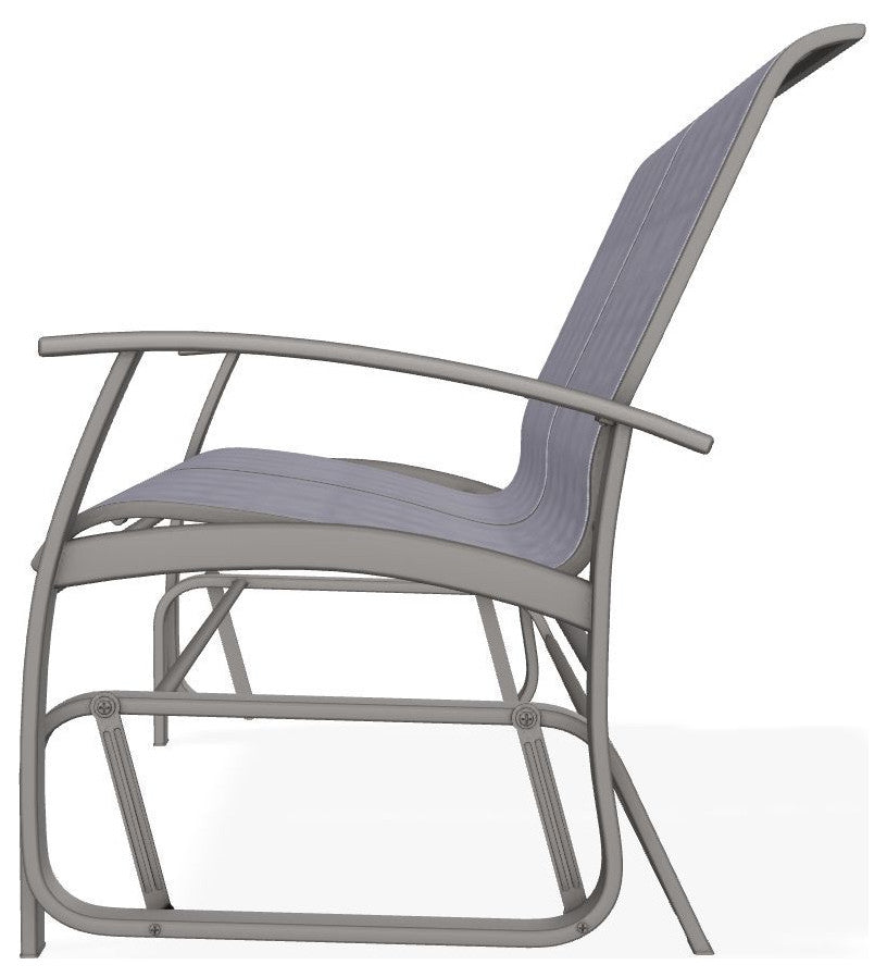 Belle Isle Sling 2-Seat Glider, Brooks/Warm Gray