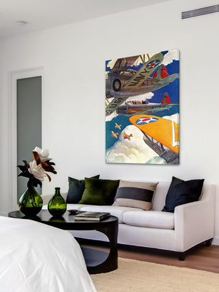 "U.S. Navy" Painting Print on Wrapped Canvas