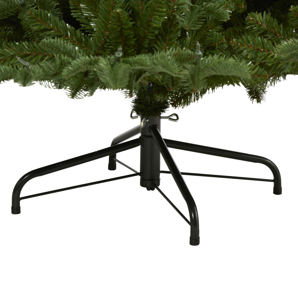 7' South Carolina Spruce Faux Xmas Tree W/500 White Lights & Bendable Branches