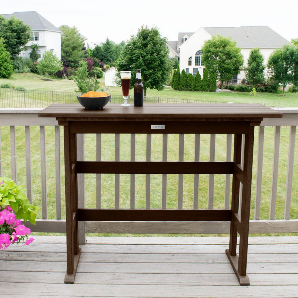 Lehigh Bar Height Balcony Table, Weathered Acorn
