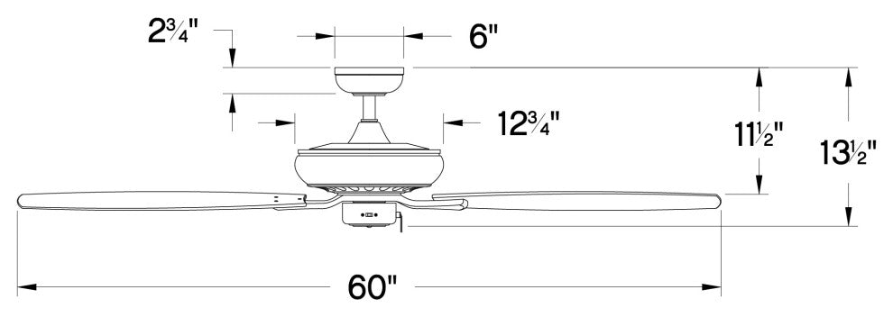Hinkley Highland 60" Fan, Chalk White