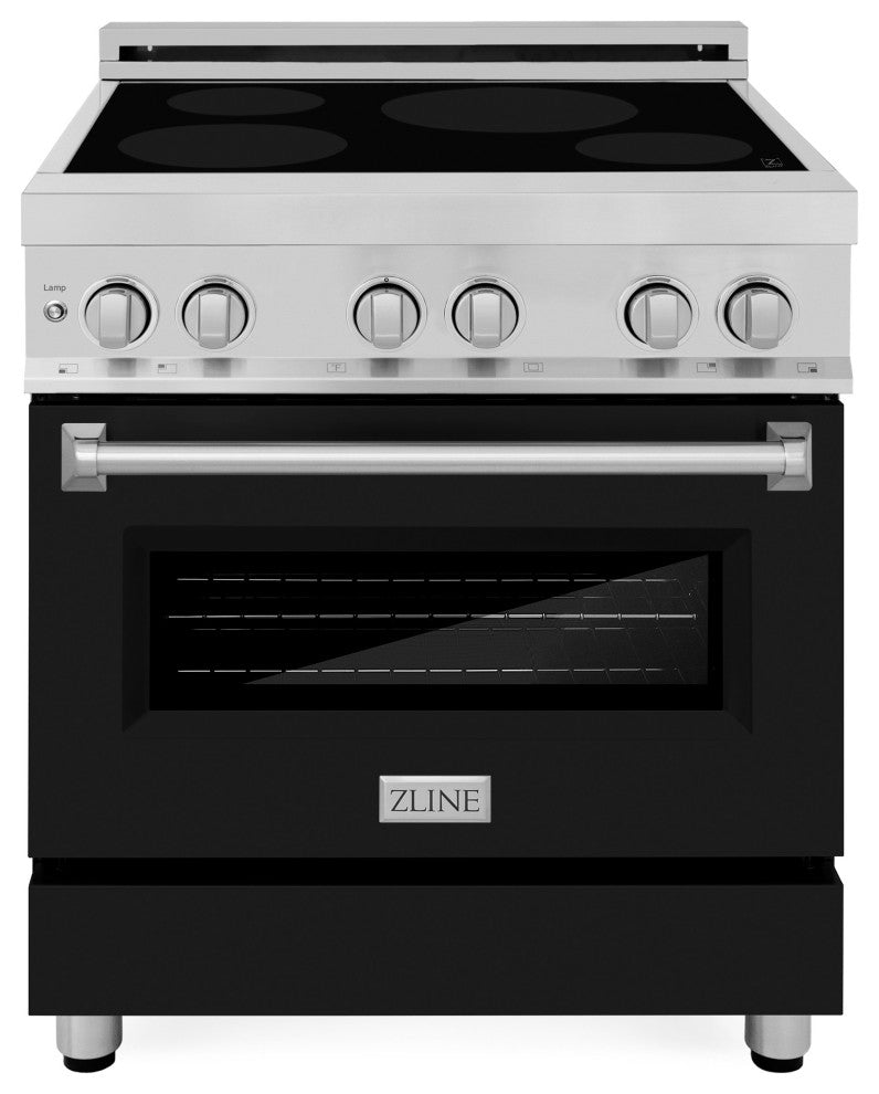 ZLINE 30 Induction Range, Stainless Steel With a Black Matte Door RAIND-BLM-30