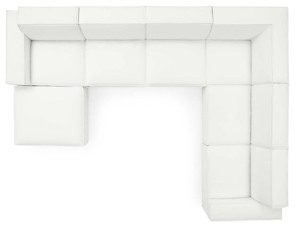 Modular Sectional Sofa Set, White, Fabric, Modern, Lounge Hotel Hospitality