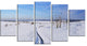 Hautes Fagnes in Belgium Panorama, Seashore Canvas Wall Art, 60"x32", 5 Panels