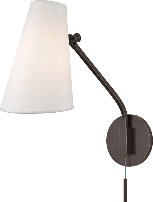 Hudson Valley Patten 1 Light Swing Arm Wall Sconce, Aged Brass