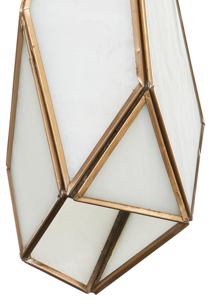 Glace White Rectangular 7-Light Multi-Drop Pendant