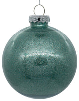 Clear Ornament With Glitter Interior , Frosty Mint, 6"