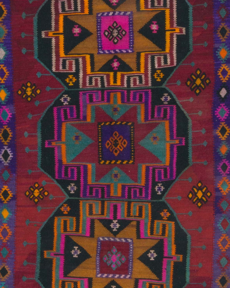 Vintage Kars Kilim Rug 5' 3" x 13' 5", 63 in. x 161 in.
