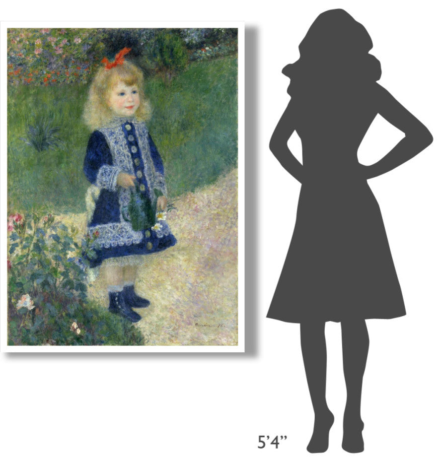 "A Girl with a Watering Can, 1876" Paper Print by Pierre-Auguste Renoir, 38"x50"