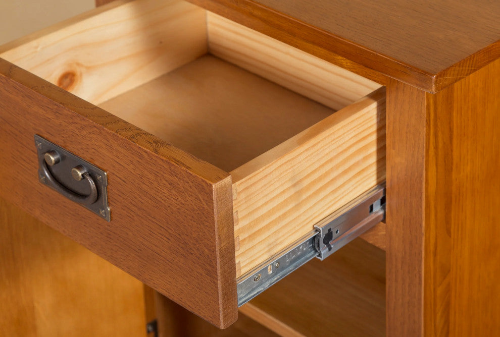 Mission Quarter Sawn Oak 1 Door, 1 Drawer Nightstand, Michael's Cherry