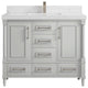Aberdeen 48 Single Sink Bath Vanity in Coventry Gray 2" Calacatta Laza