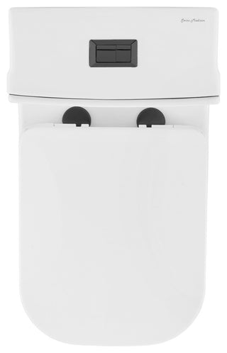 Concorde 1-Piece Square Toilet Dual Flush, Black Hardware 1.1/1.6 gpf