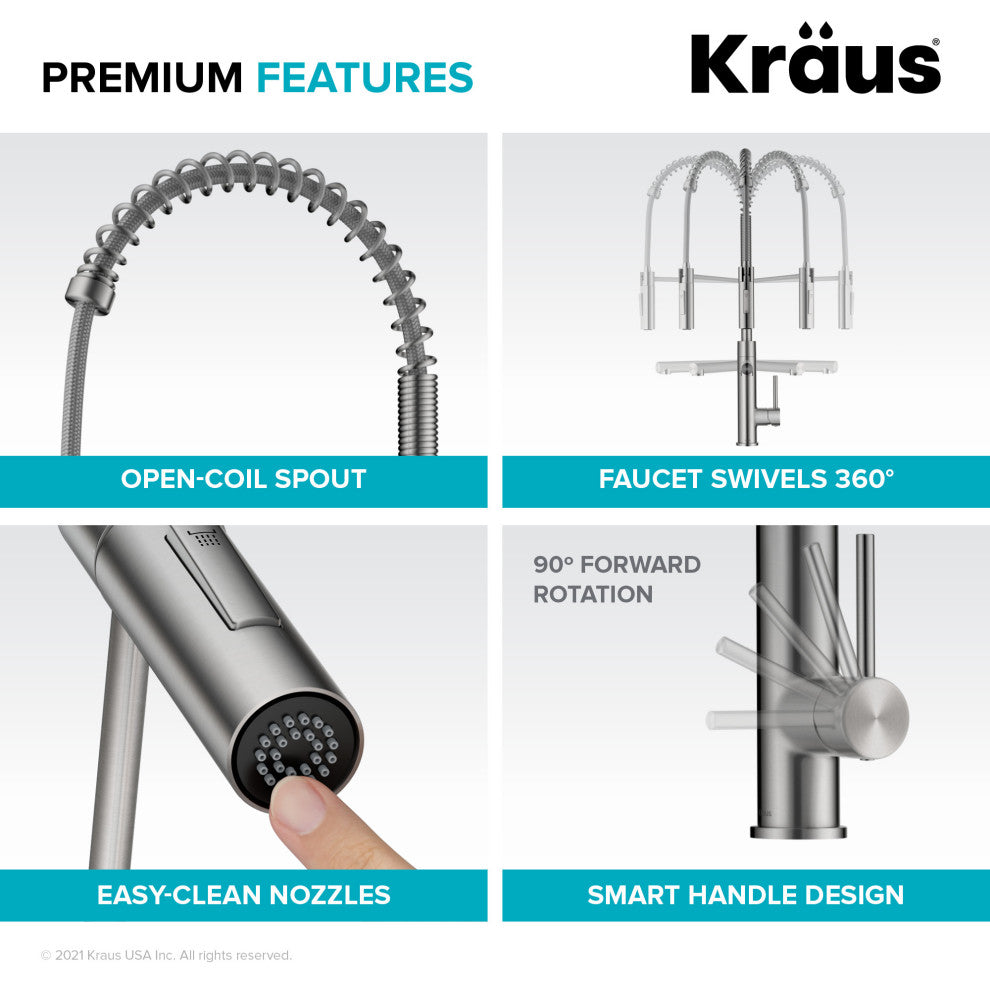 Pulldown Pot Filler Kitchen Faucet, Matte Black