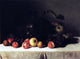 George Hetzel Still Life With Watermelon Grapes and Apples Wall Decal