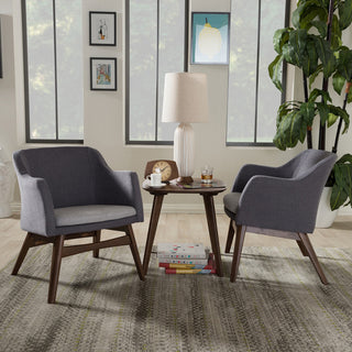 Vera Mid-Century 3-Piece Lounge Chair and Side Table Set