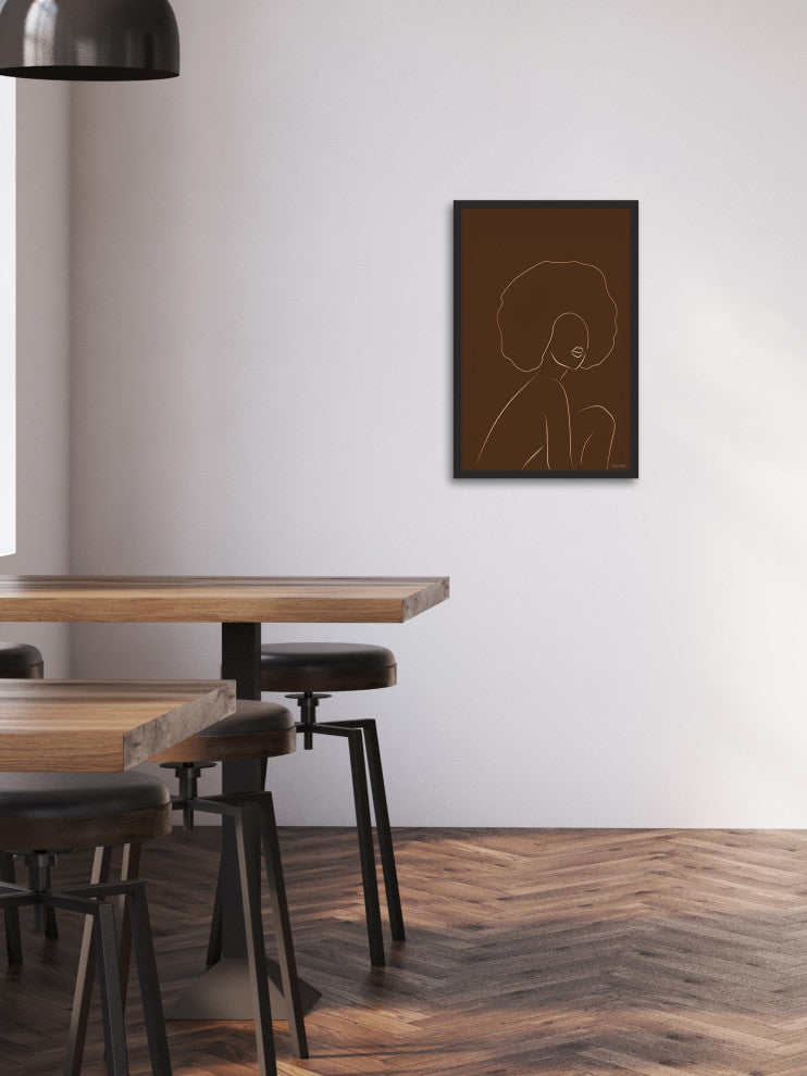 "Timeless Afro" Framed Painting Print, 8x12
