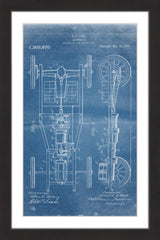 "Automobile 1919 Blueprint" Framed Painting Print