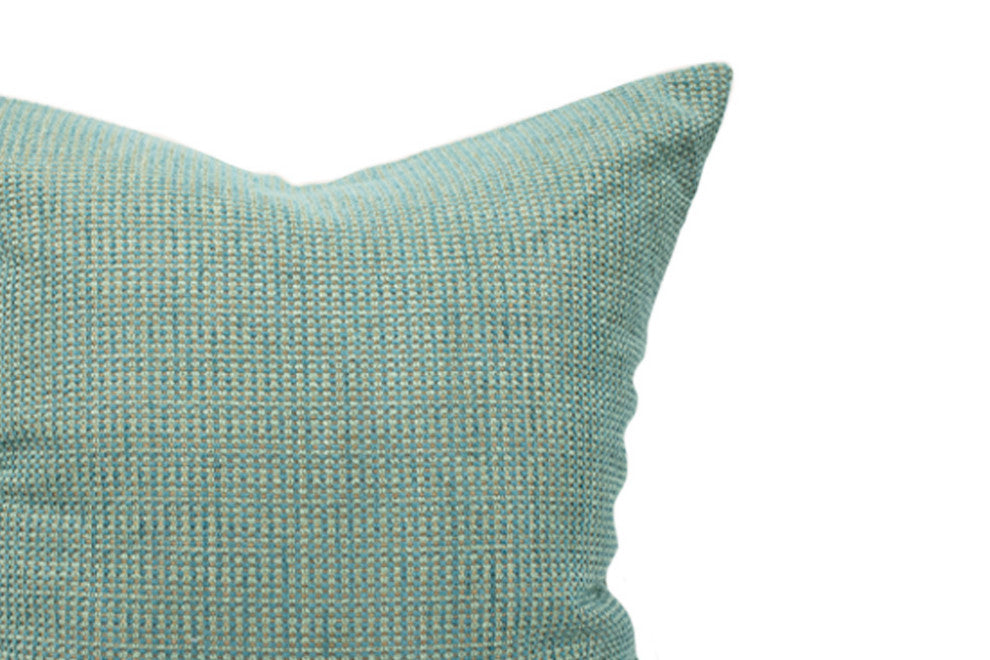 Turquoise Boucle Cushion Cover, 13" X 18"