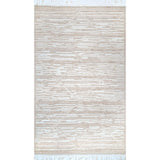 Bing Shag Area Rug, Beige 2'x8'