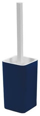 Contemporary Square Toilet Brush Holder, Blue