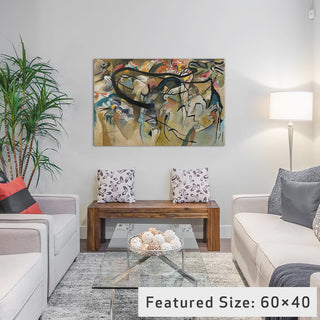 "Composition V" Wrapped Canvas Art Print, 18x12x1.5