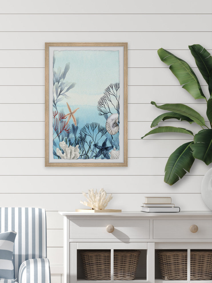 "Live Deep" Framed Painting Print, 20x30