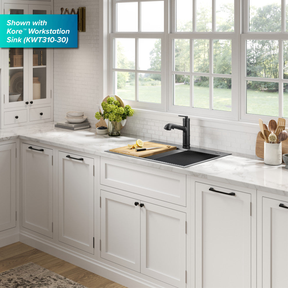 Sellette Pull-Down Kitchen Faucet, Matte Black, Model Kpf-4103mb