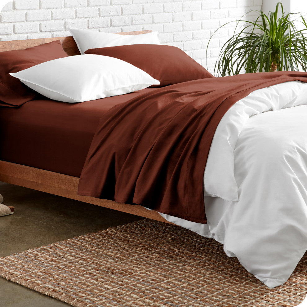 Twin XL 1800 Microfiber Sheet Set, Burgundy
