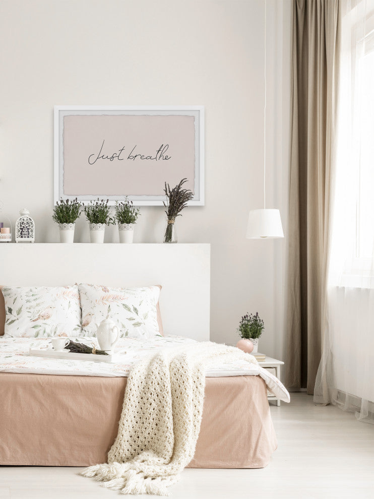 "Just Breathe II" Framed Painting Print, 45x30