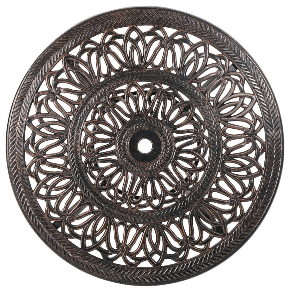 Athena Outdoor Round Cast Aluminum Dining Table