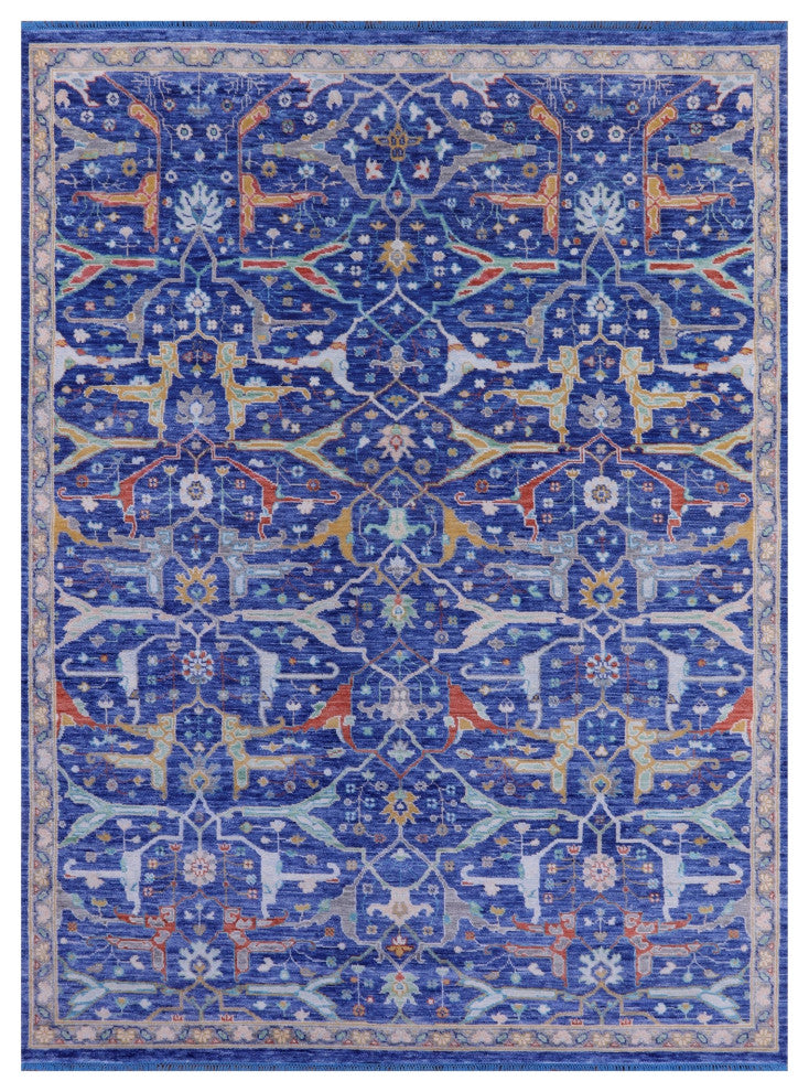 Turkish Oushak Handmade Wool Rug 8' 10" X 11' 10" - Q13337