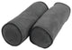 20"X8" Double-Corded Solid Microsuede Bolster Pillows, Set of 2, Steel Gray