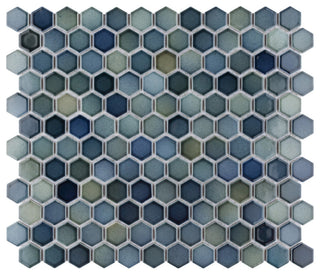 Hudson 1" Hex Atlantis Porcelain Floor and Wall Tile