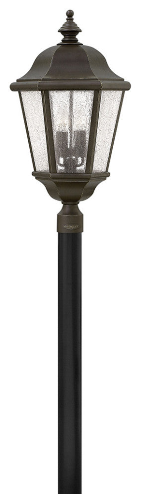 Hinkley Edgewater Large Post Top Or Pier Mount Lantern, Oil Rubbed Bronze