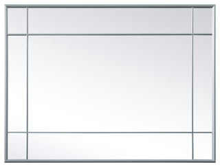 French Panel Wall Mirror 30x40", Silver