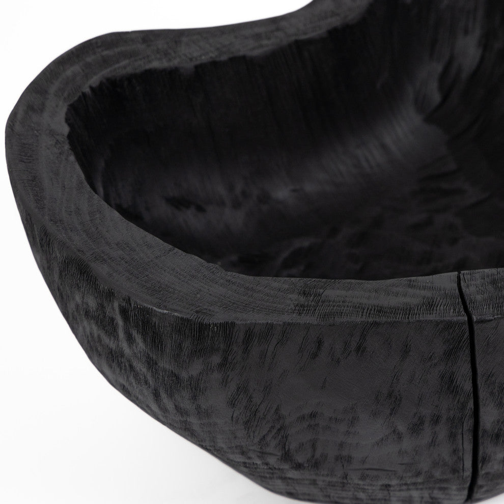 Live Edge Bowl-Carbonized Black