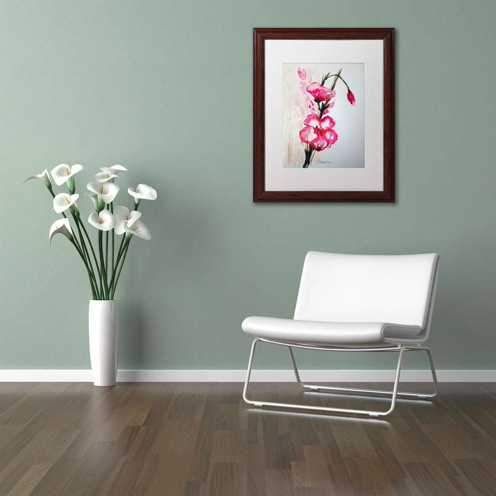 Wendra 'New Bloom' Matted Framed Art, Wood Frame, White Mat, 16x20