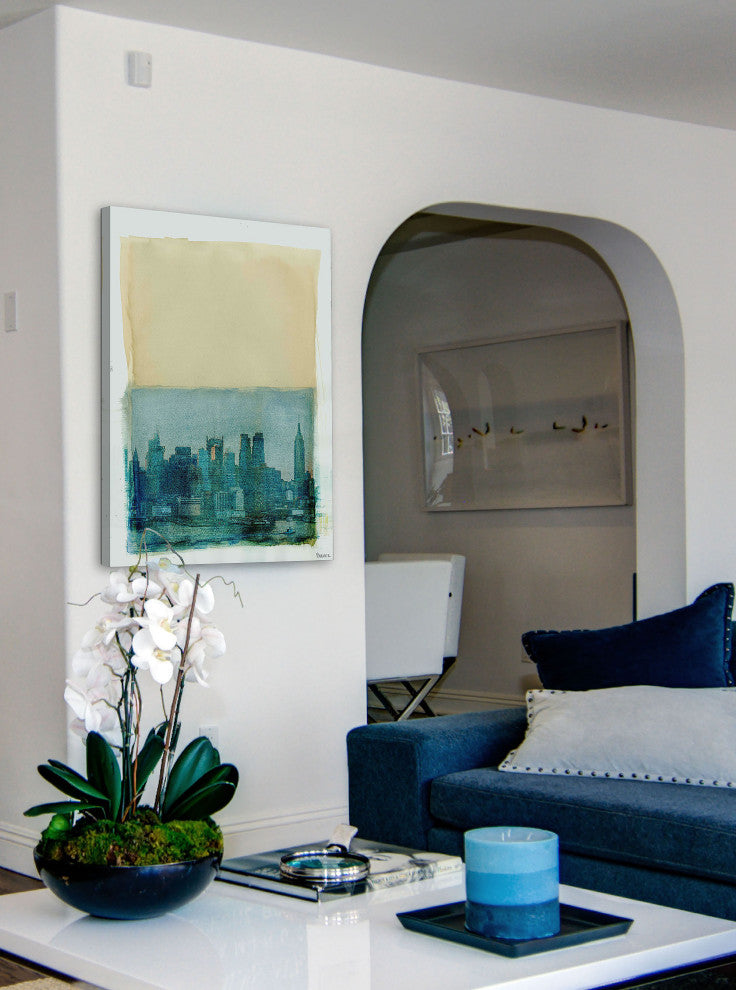 "NYC Lake View" Print on Canvas, 16"x24"