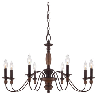 Holbrook 8-Light Chandelier, Tuscan Brown