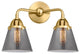 Small Cone Bath Vanity Light, Satin Gold, Plated Smoke, Plated Smoke
