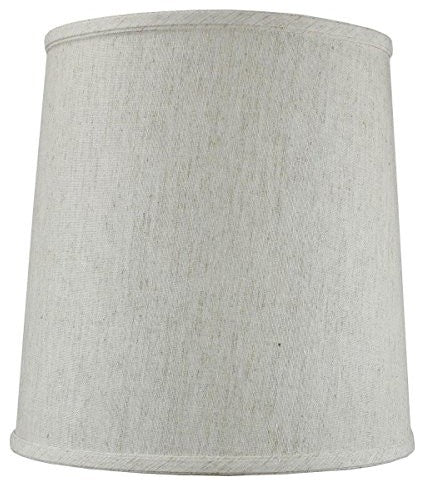 10"x12"x12" Parchment Drum Lampshade, Textured Oatmeal