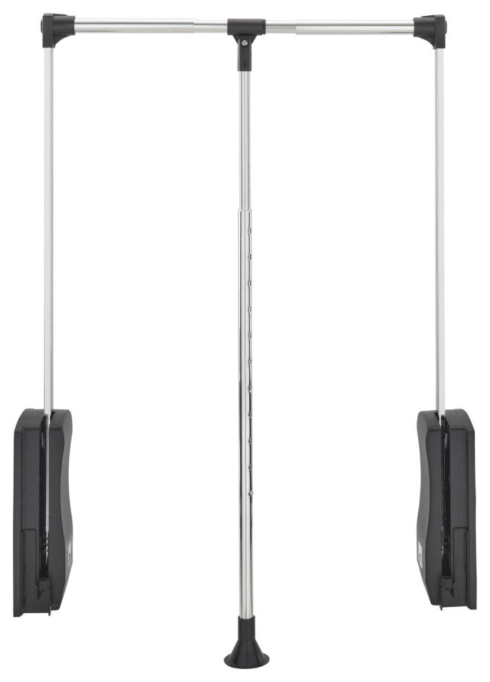 Adjustable Pull Down Closet Rod for Custom Closet Systems, Chrome, 21.5"W