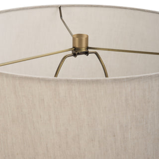 Uttermost Gravitas Elegant Brass and Stone Lamp
