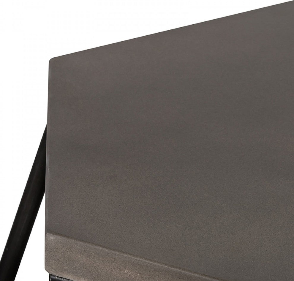 Modrest Tartan Modern Concrete and Metal End Table