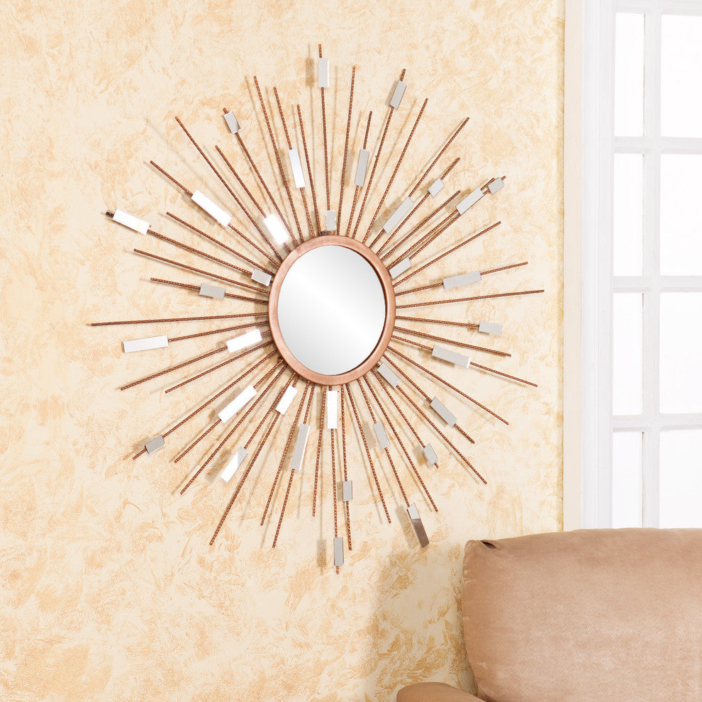 Sunburst Mirrored Wall Sculpture