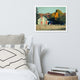 Patriotic Weathered Barn in Field Cross Processed Framed Photo Wall Art Prints, White, 16" X 20"