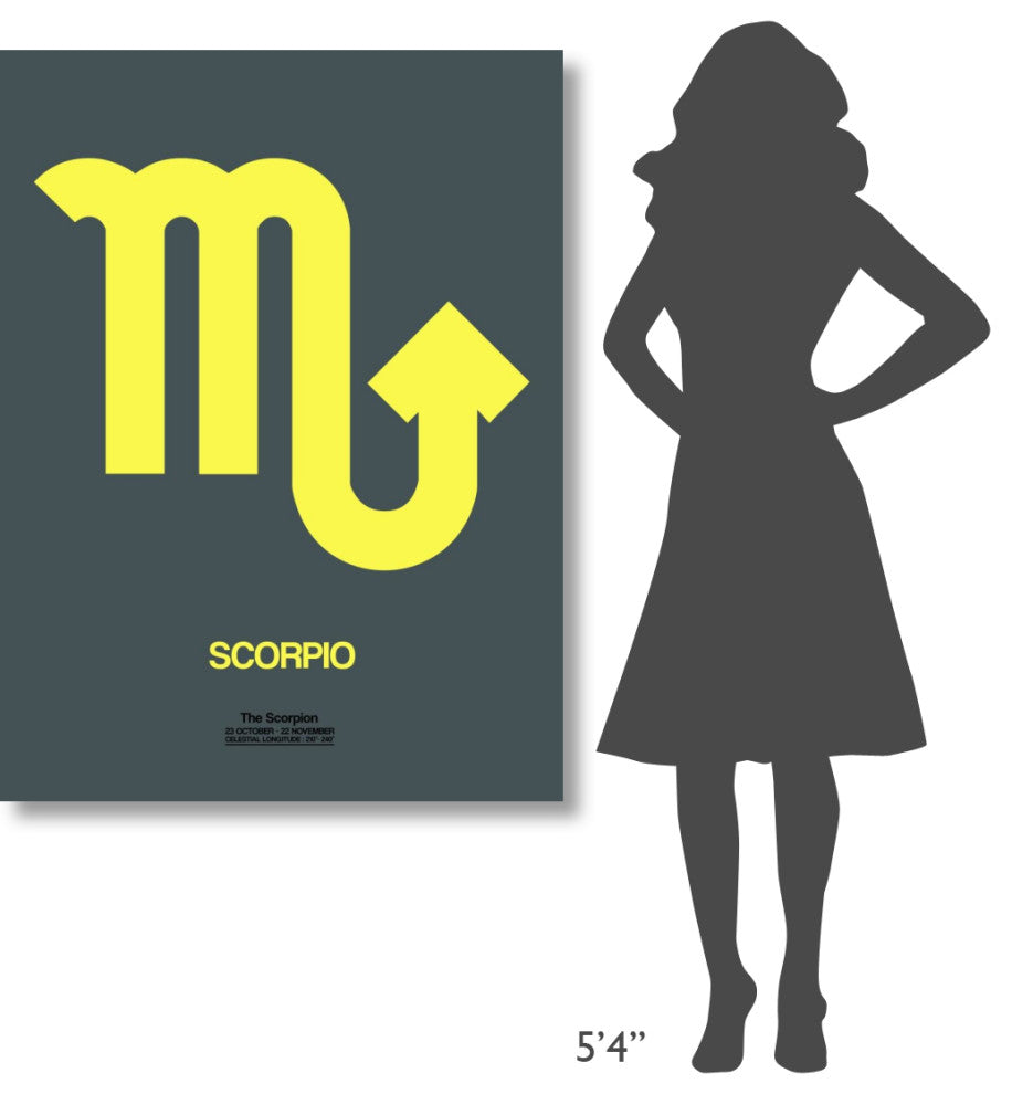 "Scorpio Zodiac Sign Yellow" Fine Art Print